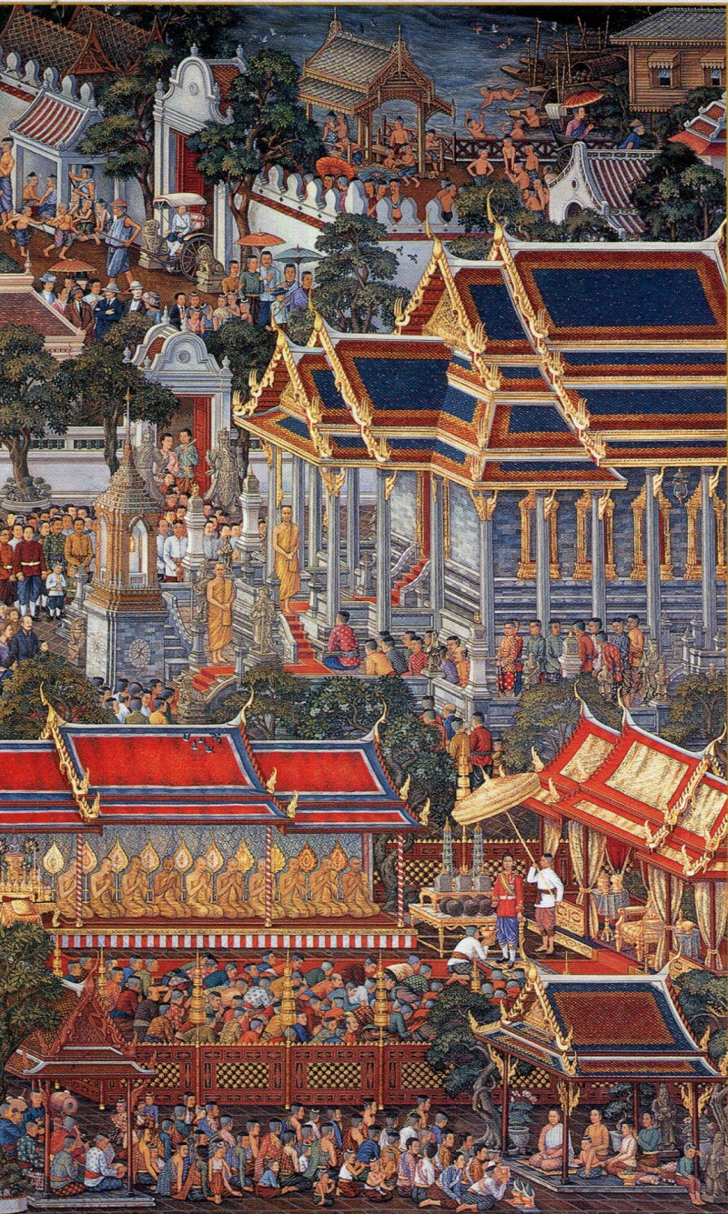 photo-ช่องที่  ๓ เหตุการณ์ในรัชกาลที่ ๕ จิตรกรรมฝาผนังพระพุทธรัตนสถานตามแนวพระราชดำริ รัชกาลที่๙