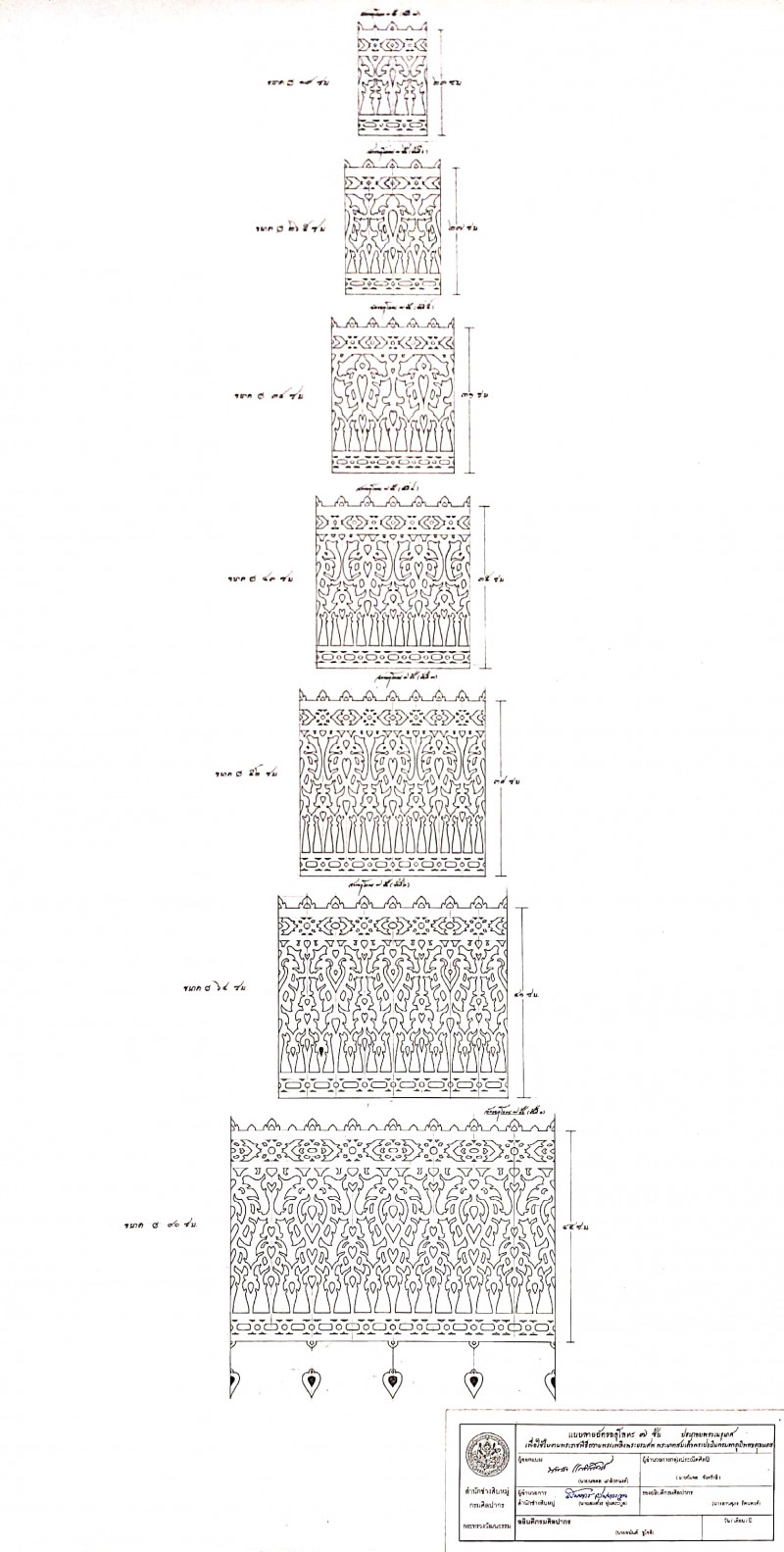 photo-การออกแบบฉัตรฉลุโลหะ ๗ ชั้น  ประกอบพระเมรุมาศ  เพื่อใช้ในงานพระราชพิธีถวายพระเพลิงพระบรมศพ  พระบาทสมเด็จพระปรมินทรมหาภูมิพลอดุลเดช